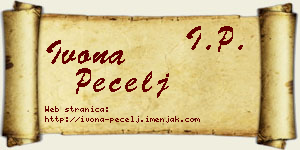 Ivona Pecelj vizit kartica